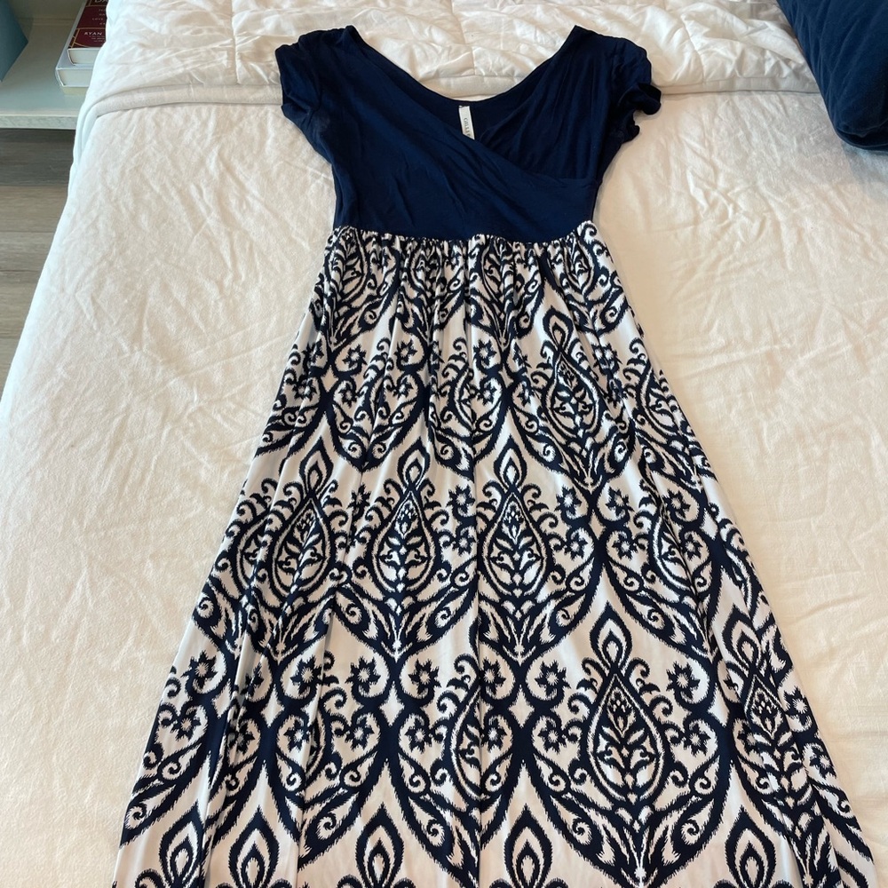 Navy maxi dress
